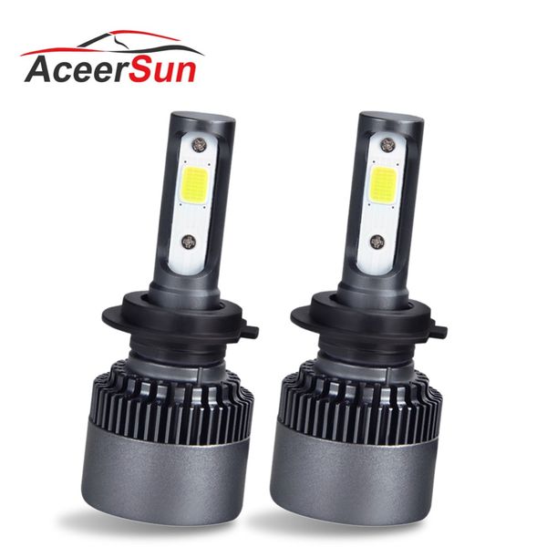 

aceersun led fog llight 6500k led h7 cob 10000lm 72w 12v 24v h1 h8 h9 h11 9005 9006 hb3 hb4 hi lo beam for car truck motorcycle