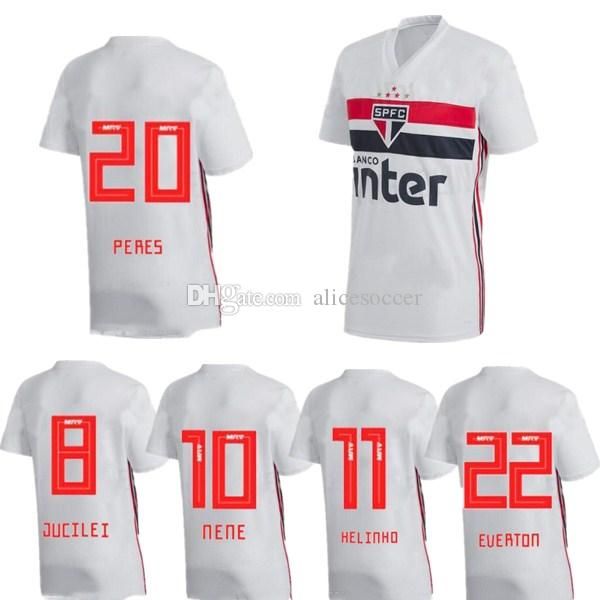 

2019 20 occer jer ey ao paulo white home fan cu tom name number occer uniform football jer ey clothing away red