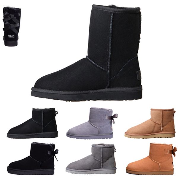 

Hot sale WGG women boots ankle black ankle grey Knee grey WGG designer womens shoes winter snow boots 36-41