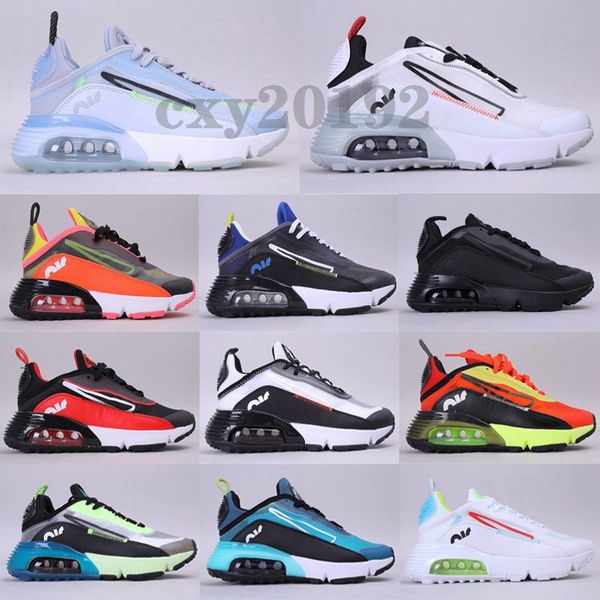 

new arrival mens & womens designer 2090 running shoes triple black white blue platinum tint university red breathable athletic trainers shoe