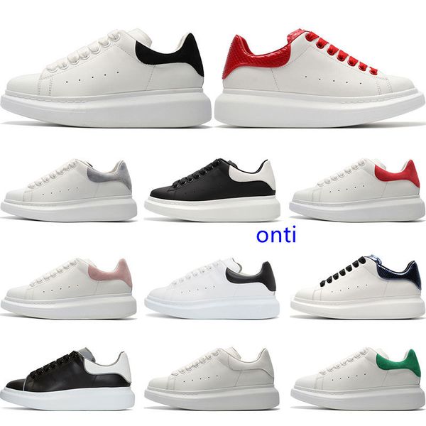 

2019 mens designer shoes white leather casual for girl women men black gold red fashion comfortable flat sports sneakers platform size 35-44