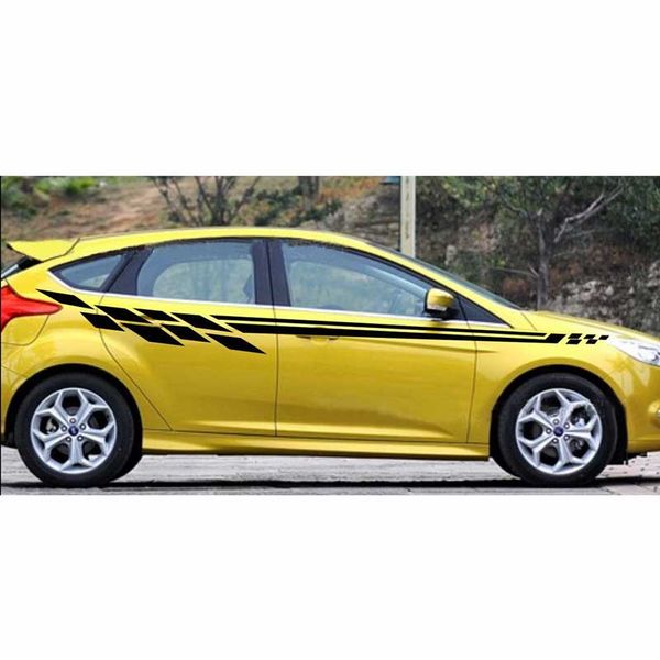 

2pcs/set lattice car waist stickers personalized creative decals