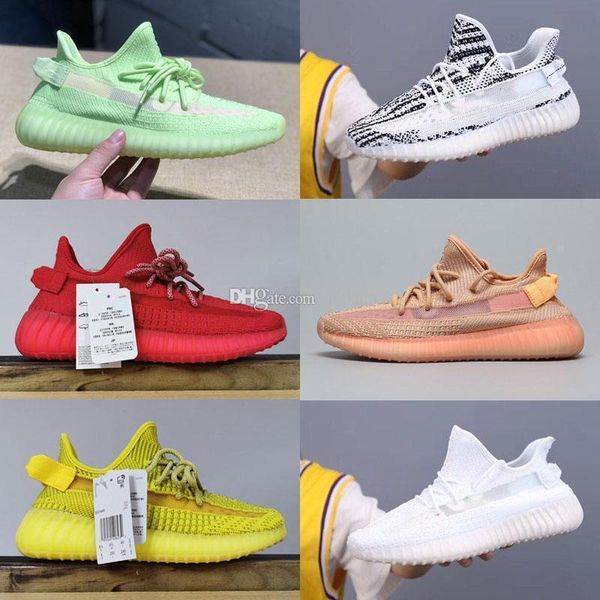 

2019 true form hyperspace clay v2 static all white gid black noir angel running shoes kanye west mens womens sports sneakers size36-46