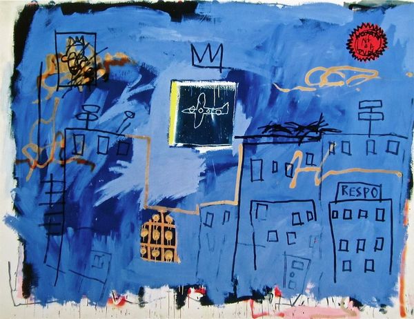

untitled (1981) jean-michel basquiat home decor handpainted &hd print oil painting on canvas wall art canvas pictures 200306