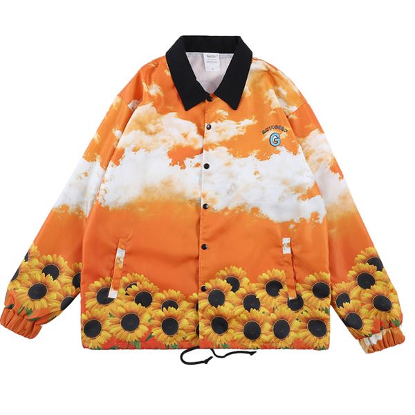 

новый теплый роскошный анти рокки мужчины sun flower bee golf wang flower le fleur тайлер создатель ветровка тренч куртки пальто #jj5u1dl, Tan;black