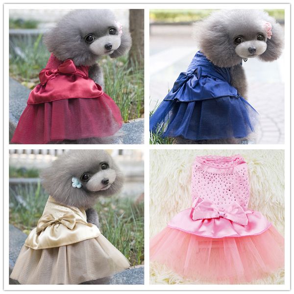 

spring and summer new cute dog clothes skirt pet supplies diamond love dress skirt pet clothing