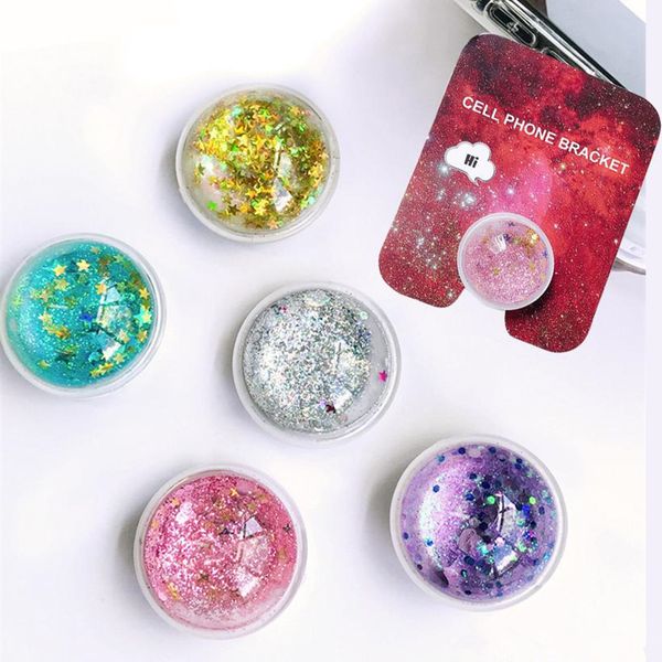 

Для iPhone X 8 8Plus Жидкий Блеск Универсальный Зыбучие Пески Телефон Stander Держатель Веш