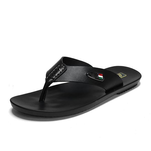 

popular models mens sandals summer outdoor lightweight mens sandals genuine leather comfort breathable casual men flat, Black