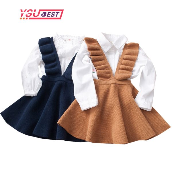 

2-8yrs autumn baby girls dress fashion girl clothing knit sweater kids dresses for girls solid sleeveless school uniform vestido, Red;yellow