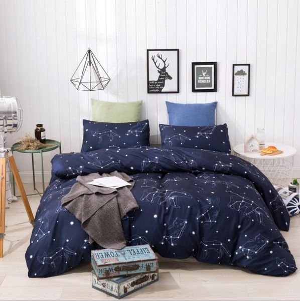 Us Size Bedding Duvet Cover Set Soft Comfortable Starry Sky Star