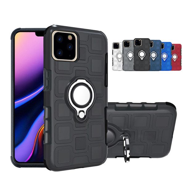

кольцо держатель tpu для iphone 11 pro max hybrid доспех кронштейн робот против падения kickstand pc жесткой задней крышки для samsung note