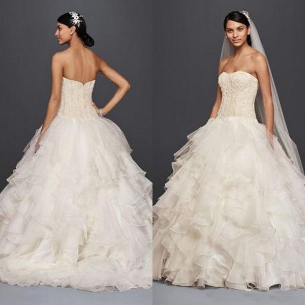 

Designer Plus Size Wedding Dresses 2019 parkly Sweetheart Lace Beaded Backless Princess Garden Wedding Bridal Gowns