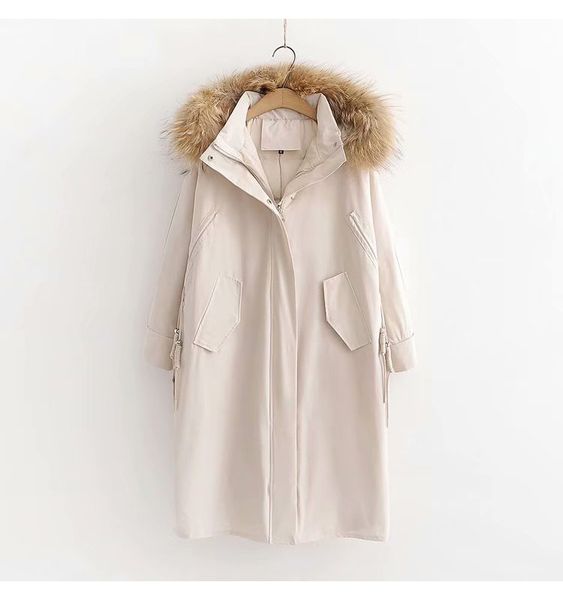 

women thick warm faux fur collar hooded solid casual batwing sleeve down jackets coat famale winter fashion outwear parka, Black