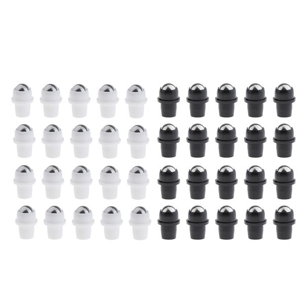 

roller ball crystal for essential oil bottles white+black