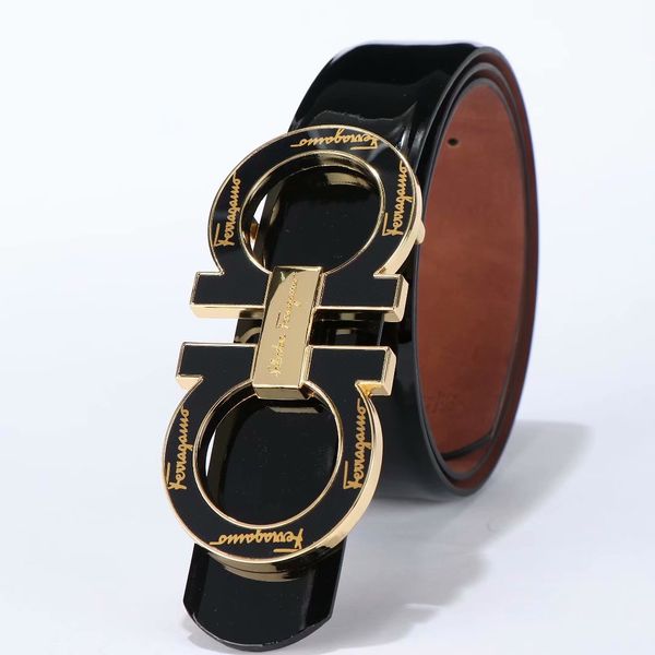 

2019 new designer belt male belt female male belt alloy buckle gift, Black;brown