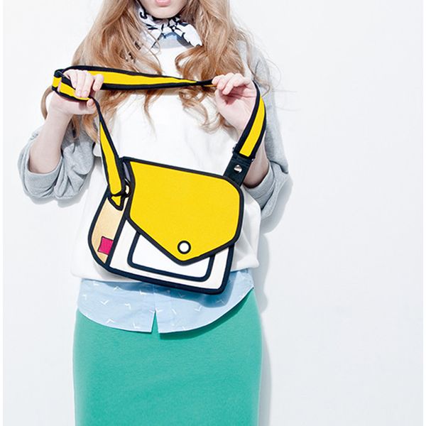 

women comic messenger bag creative bag oblique satchel crossbody inclined shoulder 3d comic selling dropship
