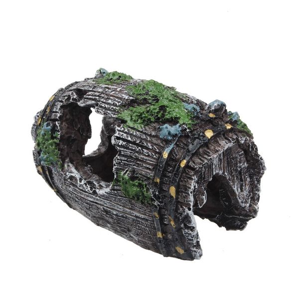 

hsu 2019 fish tank aquarium cave resin broken barrel ornament landscape decor aquarium accessories decoration