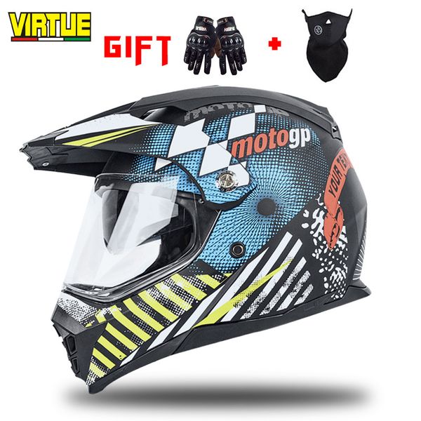 

2019 professional racing motocross casque hors route casque double lenses moto capacete moto casco off-road cartoon children mot