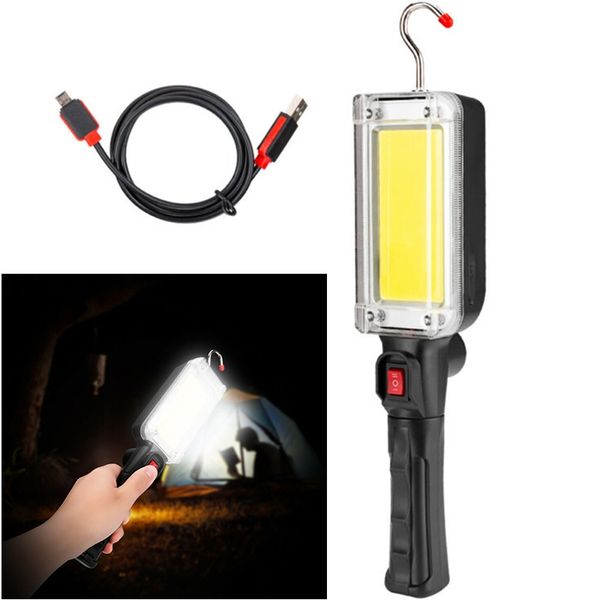 

1 * cob led magnetic work light car garage mechanic главная аккумуляторная факел лампы велосипед огни