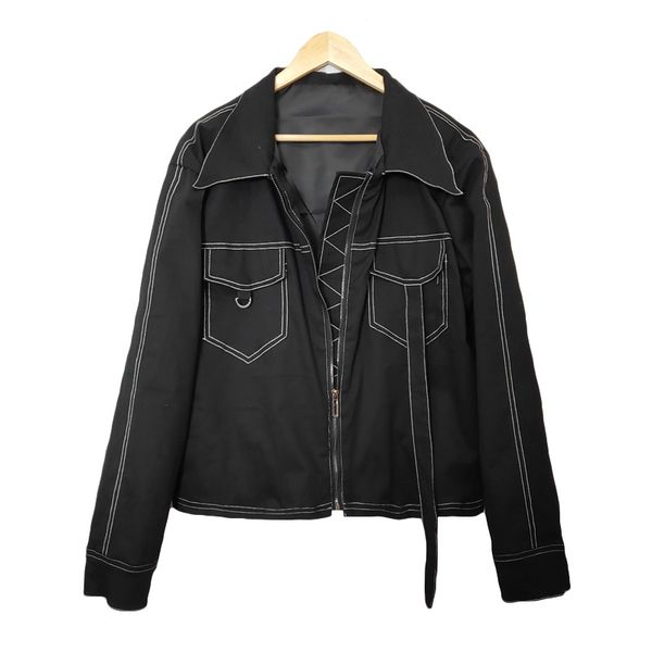 

xs-5xl new 2020 men's clothing fashion gd hair stylist catwalk slim short jacket coat plus size singer costumes, Black;brown