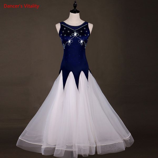

custom made luxury ballroom dance costume senior sleeveless ballroom dance dress for women competition dresses, Black;red