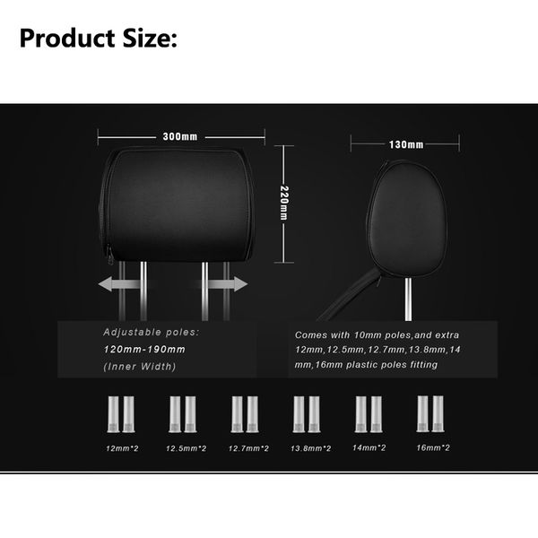 

2pcs 9-дюймовый подголовник монитор автомобиля tft жк-экран в автомобиле zipper крышка mp5-плеер с ir / fm передатчик / usb / sd / спикер