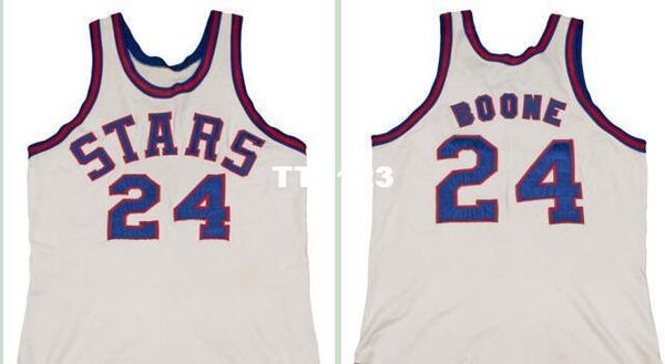 

vintage men #24 ron boone 1971-72 road retro home mesh fabric full embroidery size s-4xl or custom any name or number college jersey, Black;red