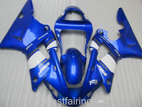 

zxmotor fairing kit for yamaha r1 2000 2001 blue white fairings yzf r1 00 01 kk89