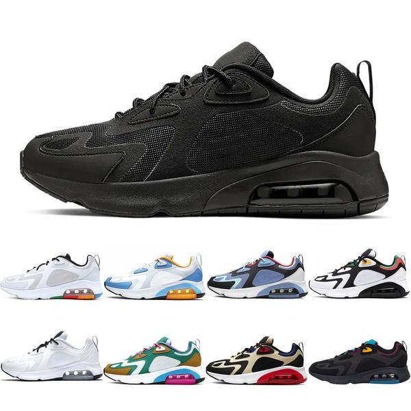 

new 200 triple black running shoes for men women 200s bordeaux bright crimson team gold mens cushion sneakers trainers des chaussures homme