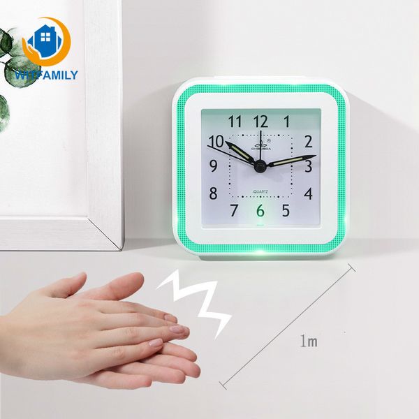 

children's bedside cartoon cute mute alarm clock digital small alarm clock luminous student with smart creative personality lazy