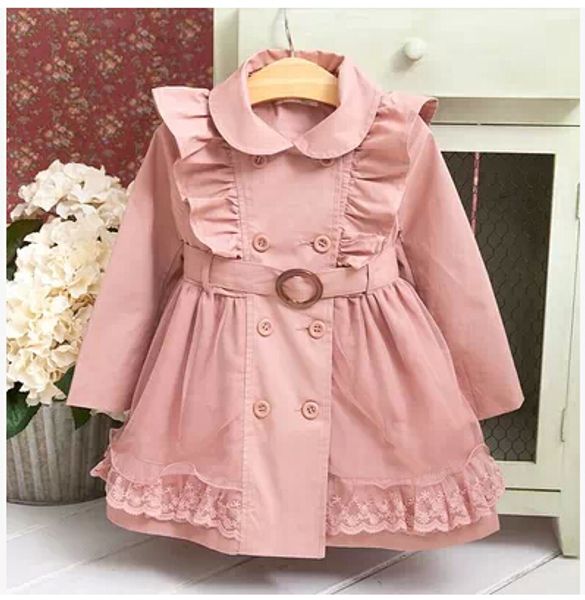 

baby girls windbreaker 2019 spring jackets for girls trench coat raincoat kids outerwear coat for girls jacket children clothes y191026, Blue;gray