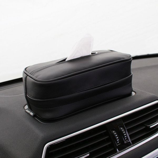 

car storage tissue box car sun visor tissue paper box holder pu leather auto seat back paper napkin towel holder kleenex