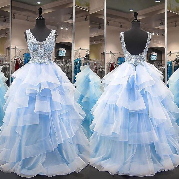 

sweet 16 year dresses lace quinceanera dresses blue vestido debutante 15 anos ball gowns v neck sheer prom dresses for party, Blue;red