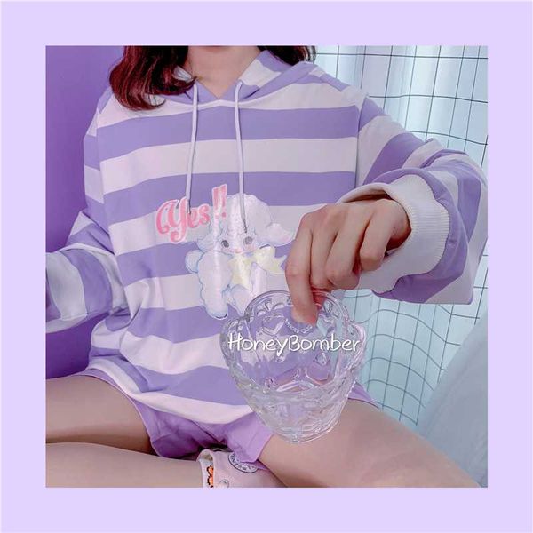 

2020 new spring autumn cute bear print hooded hoodie sweatshirt bf style student girls vintag casual sweet pullover loose, Black