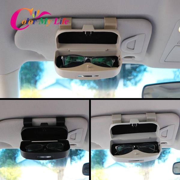 

1/2 clip car dedication sunglasses box cases storage net auto upgrade organizer eyeglasses protect glass case auto accessories