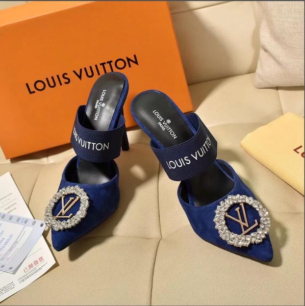 

wholesale sandals luxury leather design for women's shoes with metal buckle for party professional sandals ing, Black