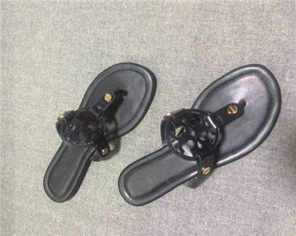

Brand genuine leather flip flop ca ual flat women andal metal buckle lipper tory out ide ummer hoe woman mujer lide
