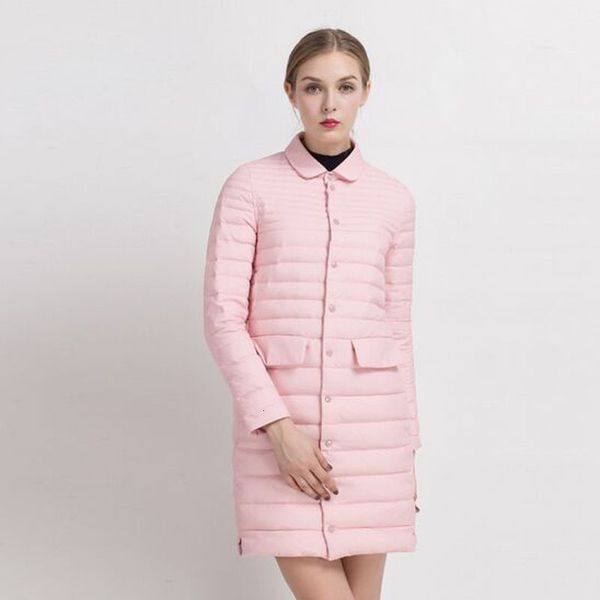 

2020 new fashion autumn winter jacket women 90% white duck down jacket women slim thin long coat female parka for woman, Black