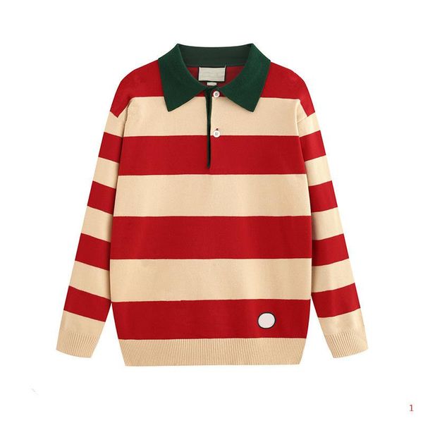 

luxury designer sweaters for mens women autumn brand sweater with lapel neck fashion men sweaters with letters pattern clothes s-2xl