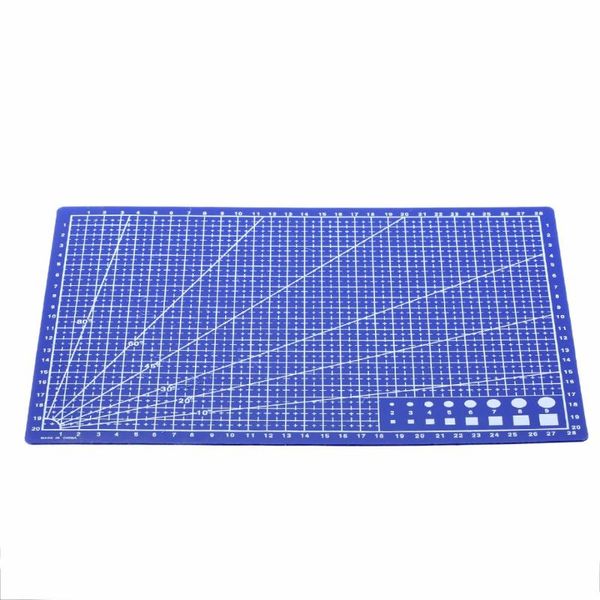 

1 piece a4 cutting mat plastic grid lines self healing cutting mat 300*220mm craft card fabric leather paper board, Black