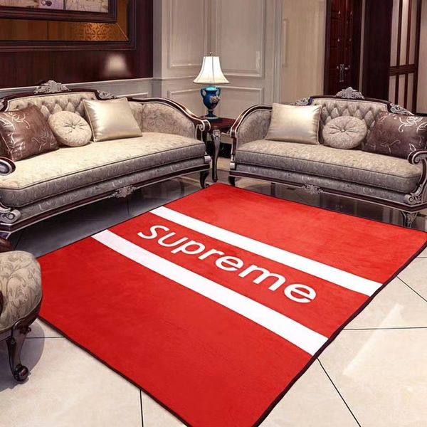 Grosshandel Doppelte Farbstreifen Teppich Neue Weiss Rot Logo