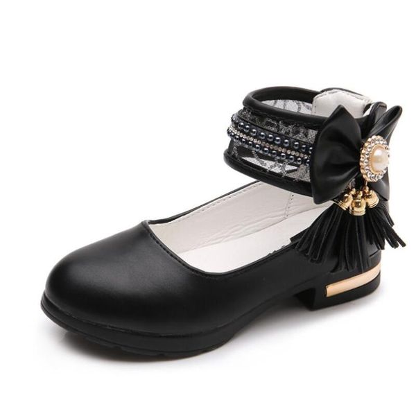 

детская обувь для девочек bowknot rhinestone кожаные ботинки школьниц платье кроссовки весна осень свадебные платья партии обуви для, Black;grey