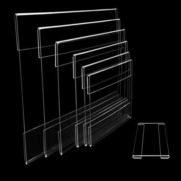 9 * 6 см 100 шт 1.3mm клей Полка настенная Вход Обложка рамки Акриловые этикетки держатель ценник Название карты Этикетка стойки
