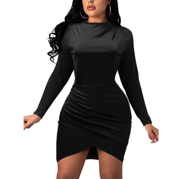 

мода женщин сплошной цвет bodycon платья новое поступление горячие женские платья с длинным рукавом роскошные уличная одежда осень-зима плат, Black;gray