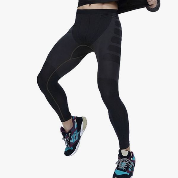 

men compression quick drying running pants athletic training base layers skin sports tights fithness breathable gym leggings, Black;blue
