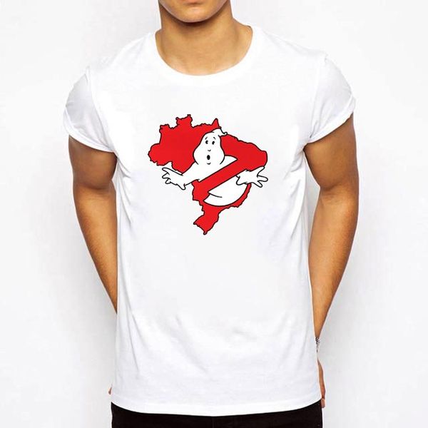 

2019 new t-shirts for men the film ghostbusters pattern fashion brand new t-shirt short sleeve o-neck tees mc74, White;black
