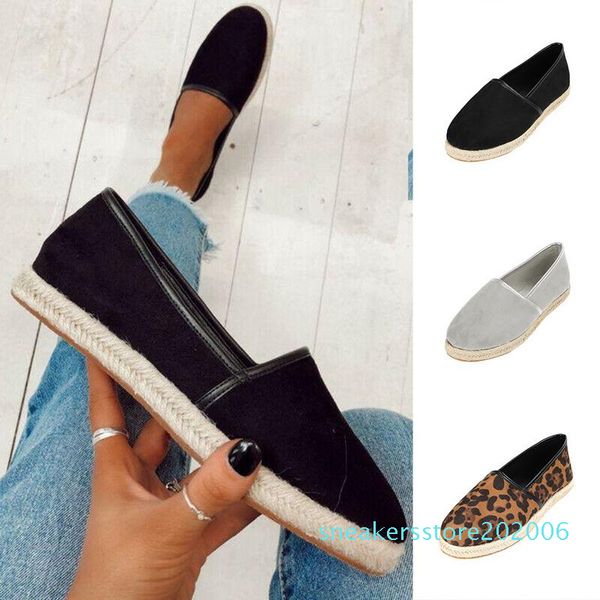 

adisputent women flat slip on espadrilles ladies summer casual plimsolls shoes sneakers ballet loafers flat zapatos mujer 2019 06s, Black