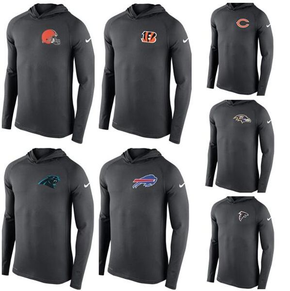 

Cleveland chicago carolina buffalo baltimore atlanta men falcon raven bill panther bear brown long leeve hooded performance t hirt