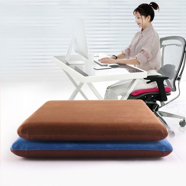

1pc 40x40x4cm square memory foam seat back cushion keep worm home decorative honeycomb anti-slip back chair / seat cushions