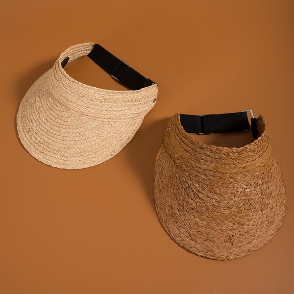 

lafite grass ins empty straw straw female travel sun hat seaside holiday beach hat, Blue;gray